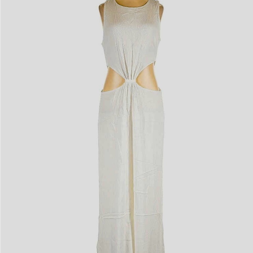 Silence + Noise Cream Cut-Out Jumpsuit